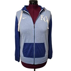 Women's Nike Kansas City KC Royals Full Zip Hooded Lightweight Sweatshirt Medium